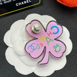 18K CC Color Flower Brooch