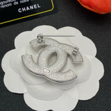 18K CC Full Diamond Brooch