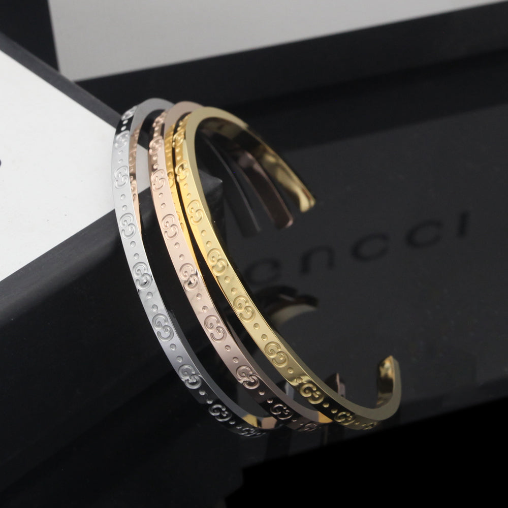 18K GG Icon Open Cuff Bracelet