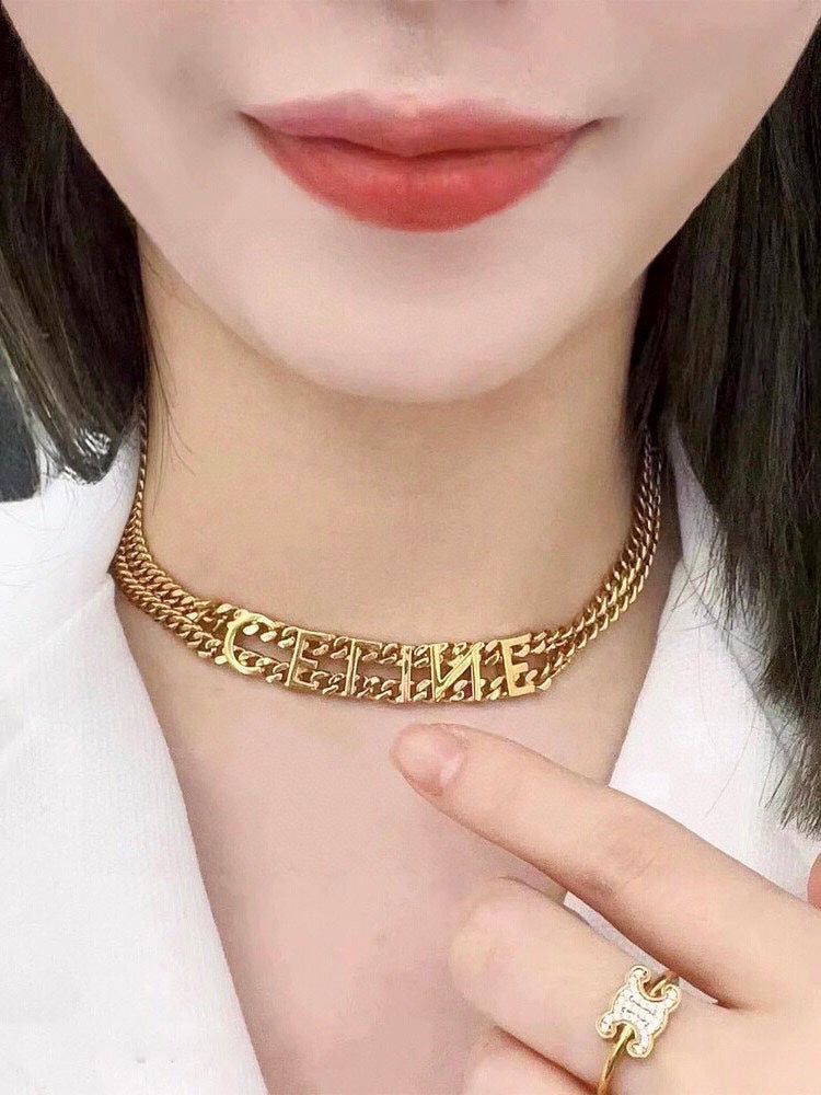 18K Triomphe Gourmette Necklace