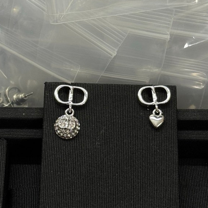 18K CD Pearl Diamond Drop Earrings