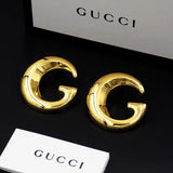 18K GG Large Gold Earrings