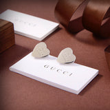 18K GG Heart Earrings