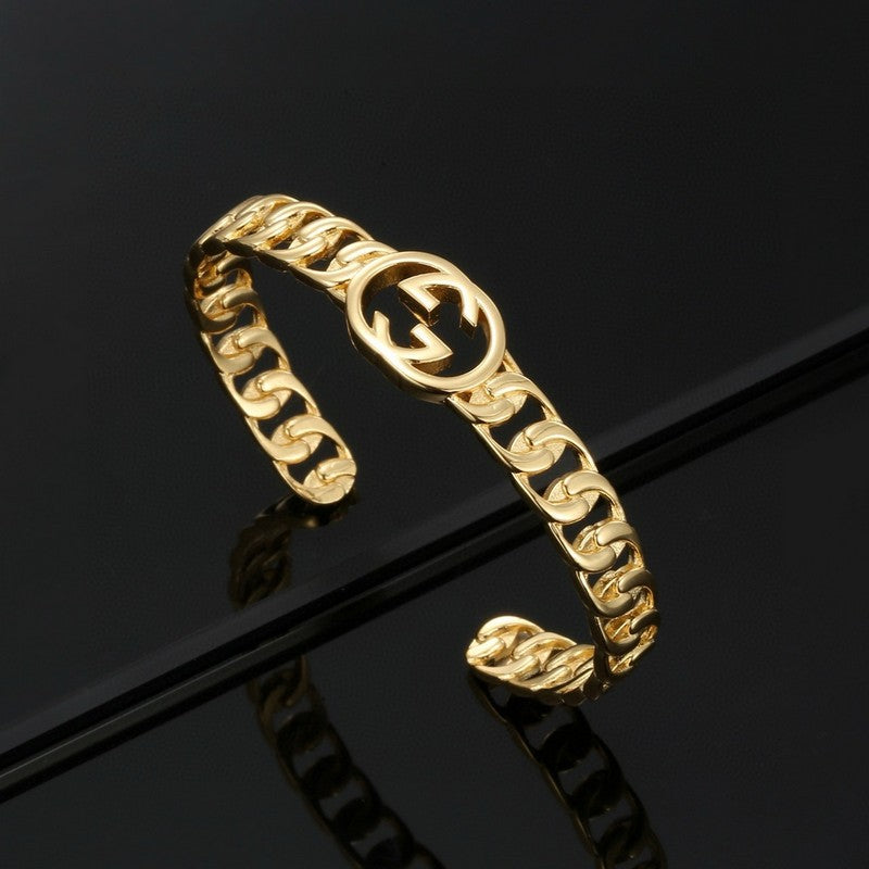 18K GG Chain Open Bracelet