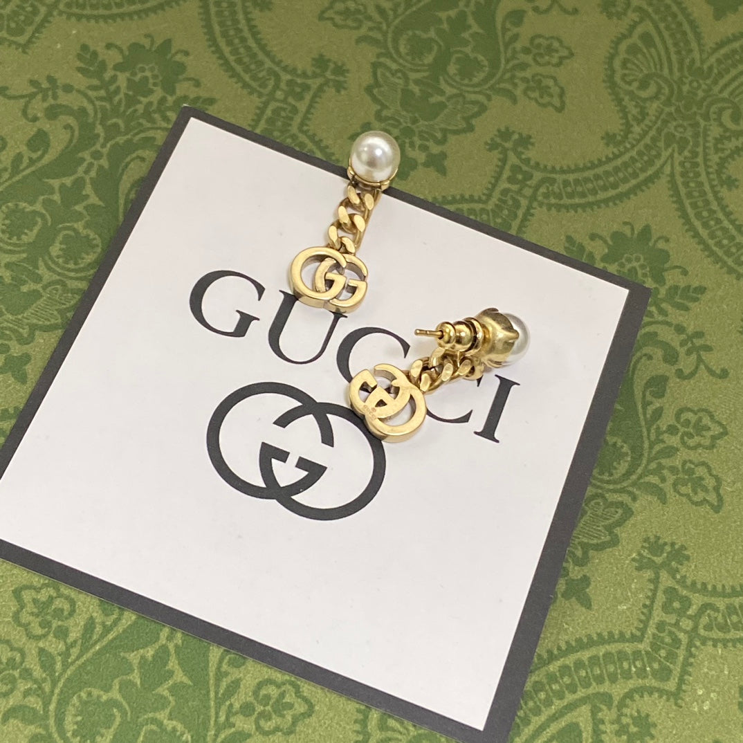 18K GG Chain Earrings