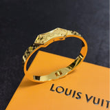 18K Louis Shield Gold Bracelet