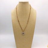 18K GG Flower Crystals Necklace