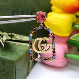 18K GG Color Crystals Earrings