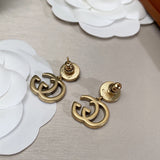 18K GG Crystal Pendant Earrings