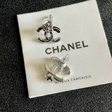 18K CC Vintage Flower Gold Earrings