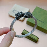 GG Double Tiger Head Vintage Bracelet