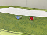 GG Interlocking G Blue Enamel Heart Ring