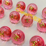 18K CC Pink Crystal Earrings