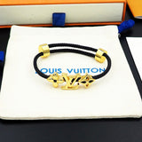 18K Louis Monogram Black Gold Bracelet