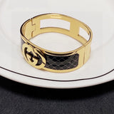 18K GG Black Gold Cuff Bracelet