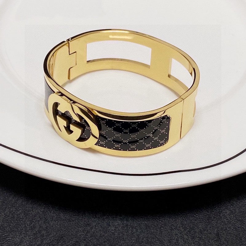18K GG Black Gold Cuff Bracelet