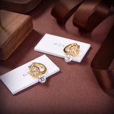 18K GG Interlocking G Diamond Earrings