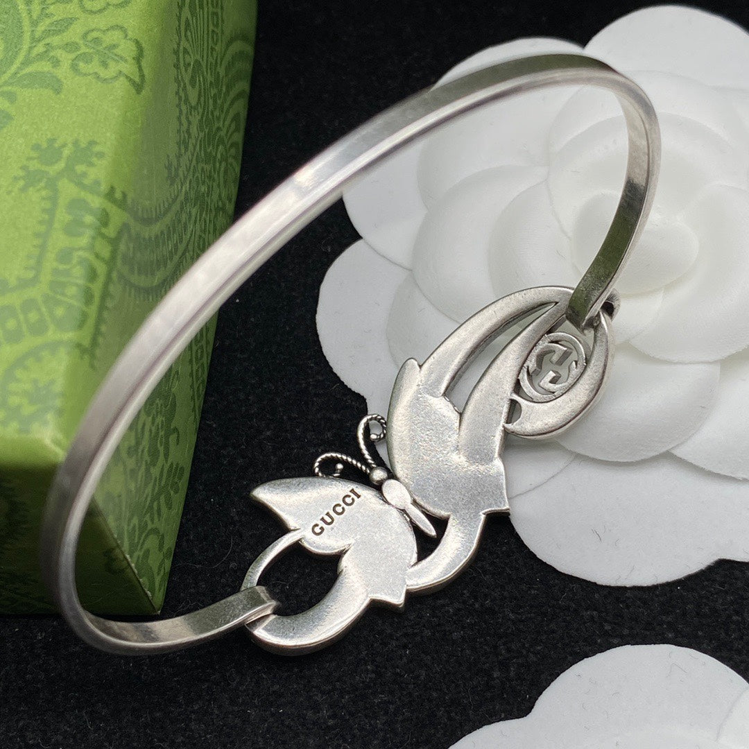 GG Interlocking G & Butterfly Bracelet