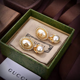 18K GG Pearl Earrings