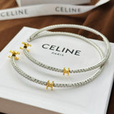 18K Triomphe Gourmette Crystals Earring