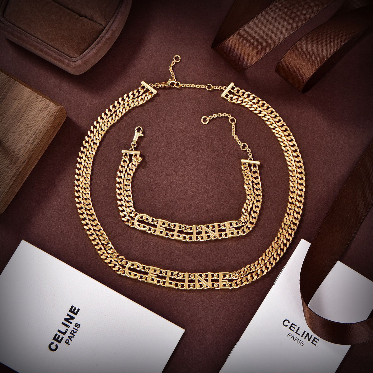 18K Triomphe Gourmette Necklace