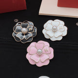 18K CC Color Camellia Brooch