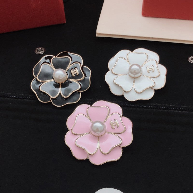 18K CC Color Camellia Brooch