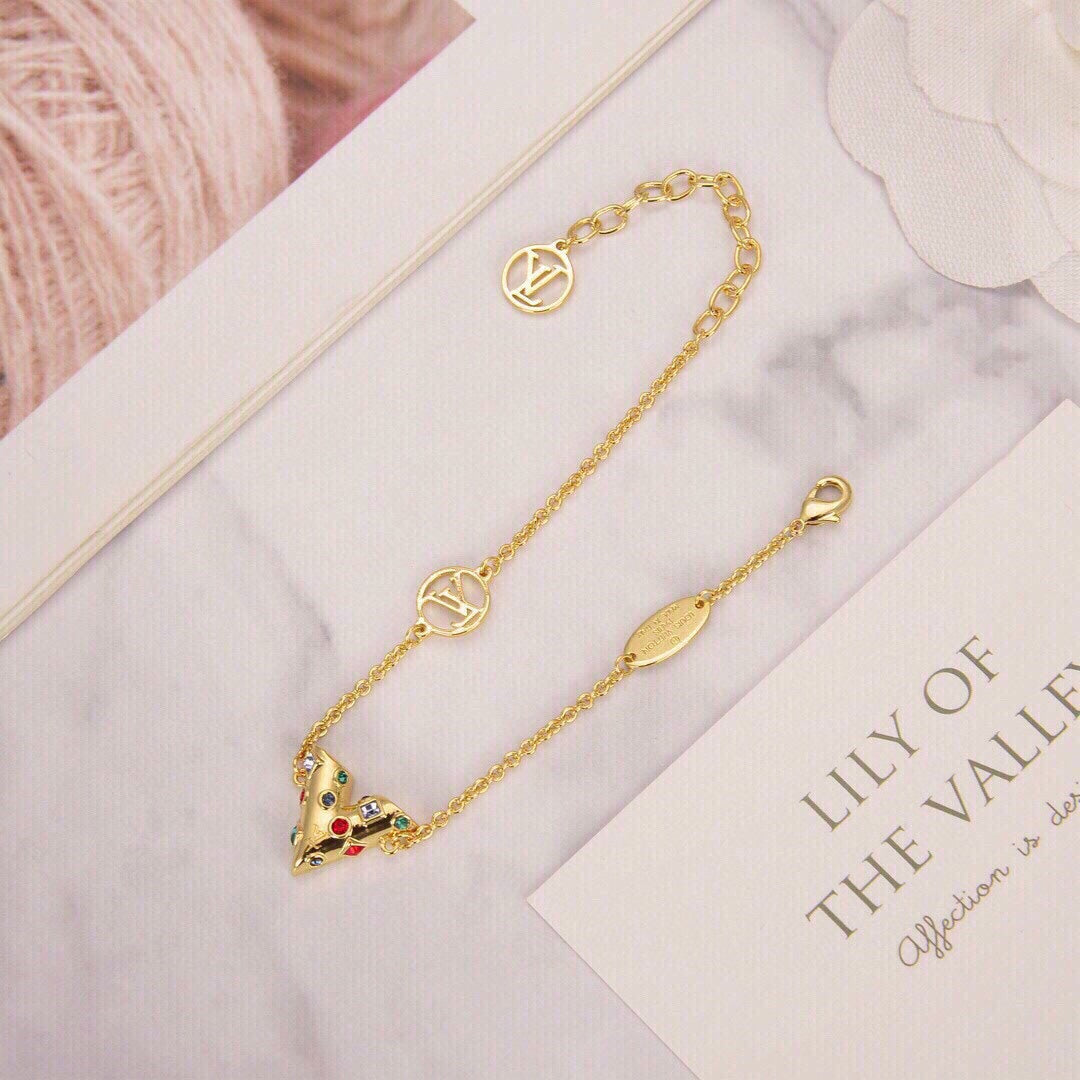 18K Louis Essential V Plan¡§¡§te Bracelet