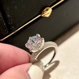 18K T Pave Tiffany Setting Engagement Ring