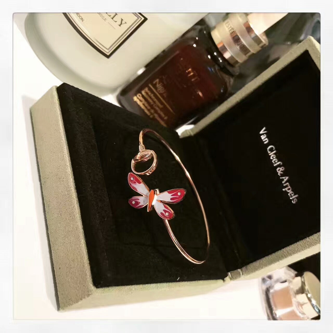 18K GG Flora Bangle Bracelet