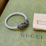 GG Double Tiger Head Vintage Bracelet