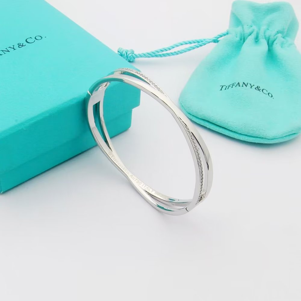 18K T Atlas x Narrow Hinged Bangle Bracelet