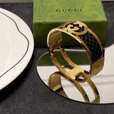 18K GG Black Gold Cuff Bracelet