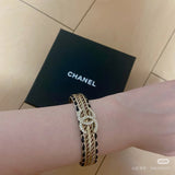 18K CC Strass Cuff Bracelet