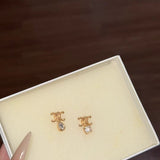 18K CE Triomphe Twinkle Gold Earrings