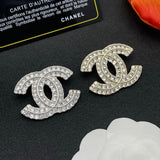 18K CC Full Diamond Brooch