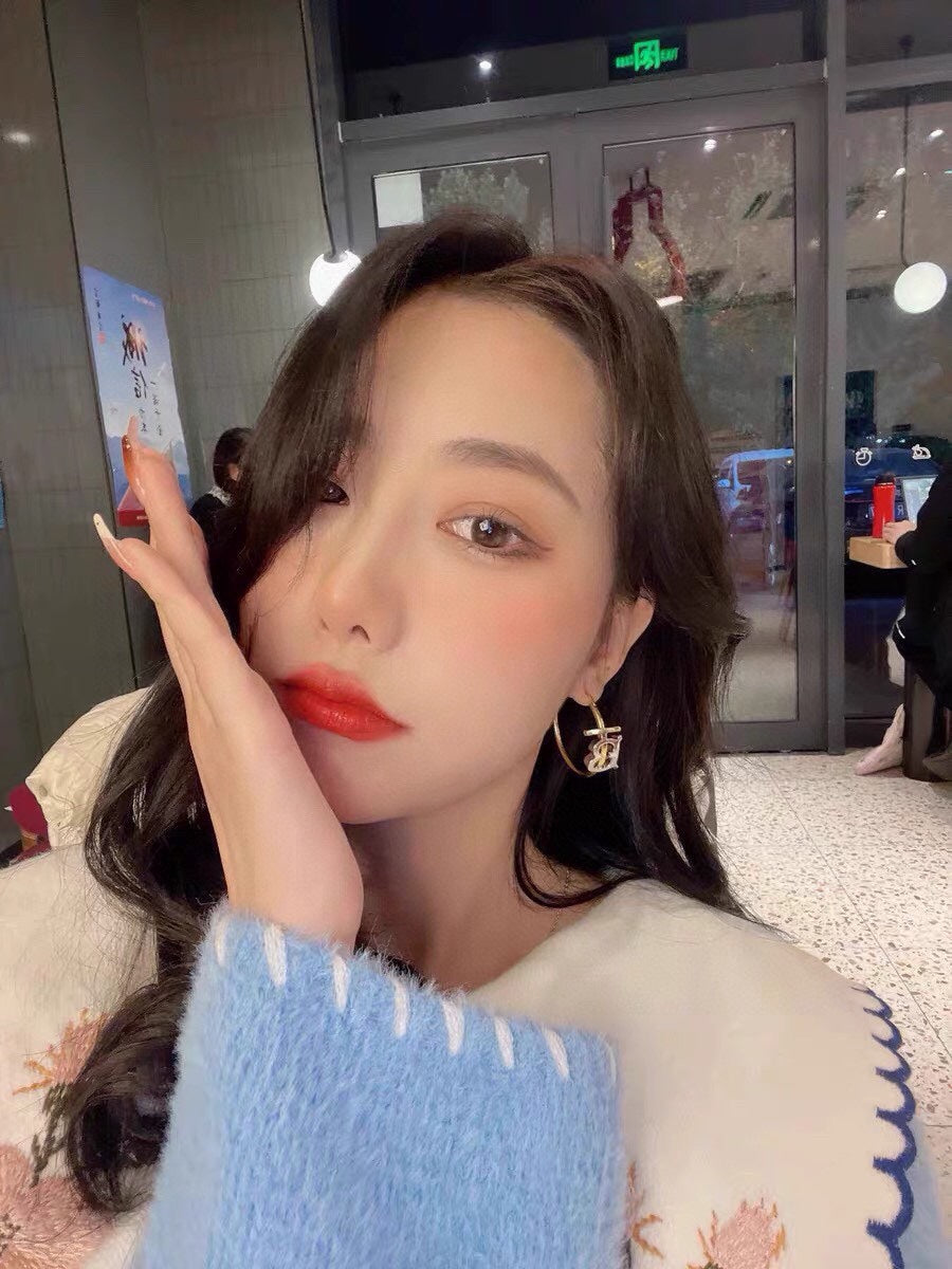 18K BB Earrings
