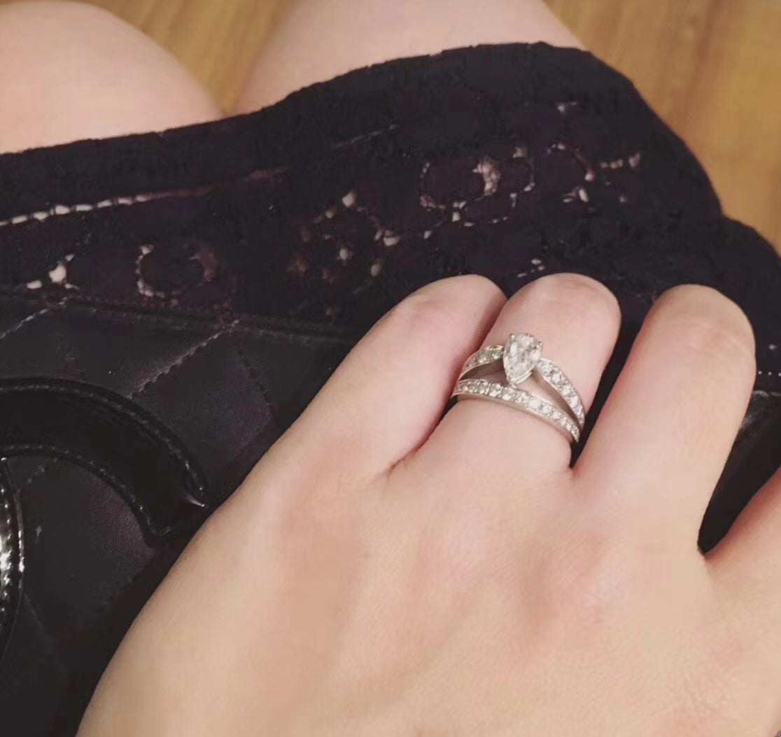 18K Jos¡§|phine Engagement Ring