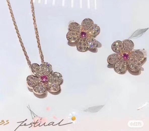 18K Frivole Pink Sapphire Earrings