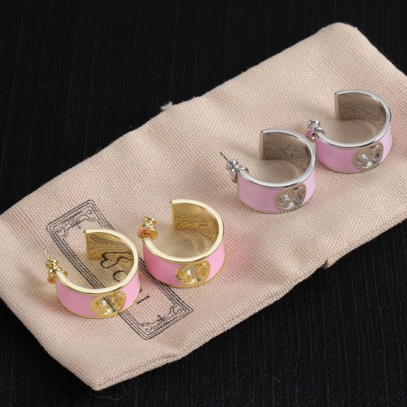 18K GG Color Enamel Earrings