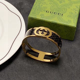 18K GG Black Gold Cuff Bracelet