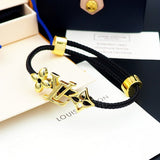 18K Louis Monogram Black Gold Bracelet