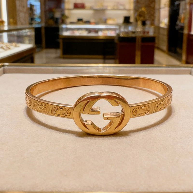 18K GG Interlocking G Gold Bracelet