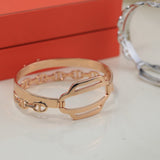 18K Kelly Double Tour Diamond H Bracelet