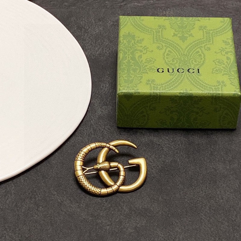 18K GG Snake Brooch