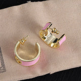 18K GG Color Enamel Earrings