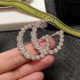18K GG Crystal Brooch