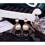 18K CD J'Adior Pearl Earrings