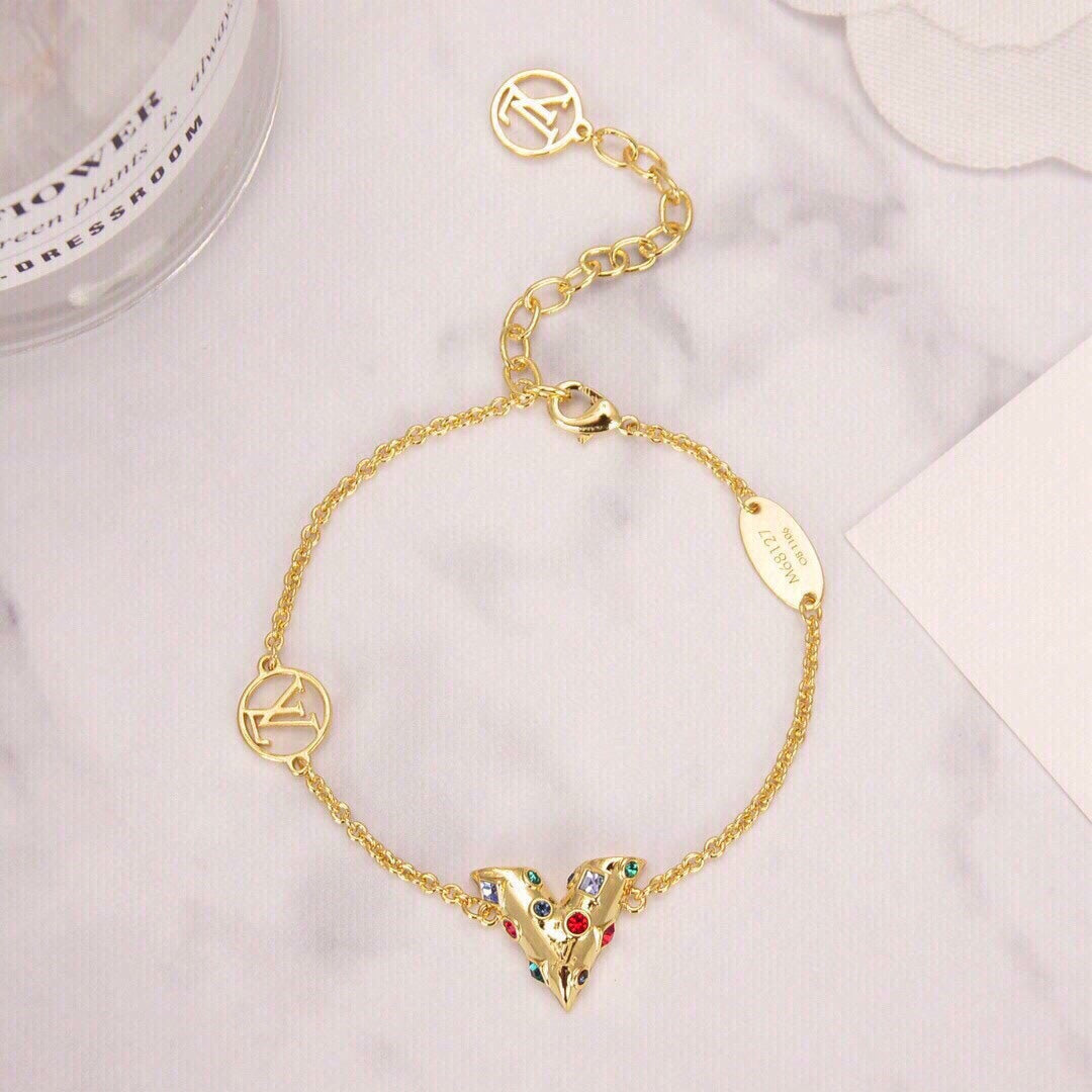 18K Louis Essential V Plan¡§¡§te Bracelet