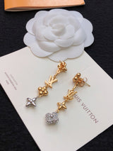 18K Louis Monogram Earrings